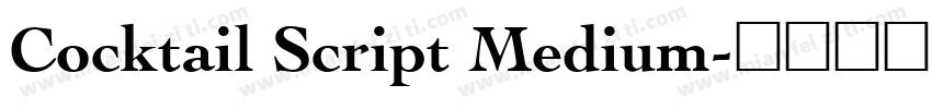 Cocktail Script Medium字体转换